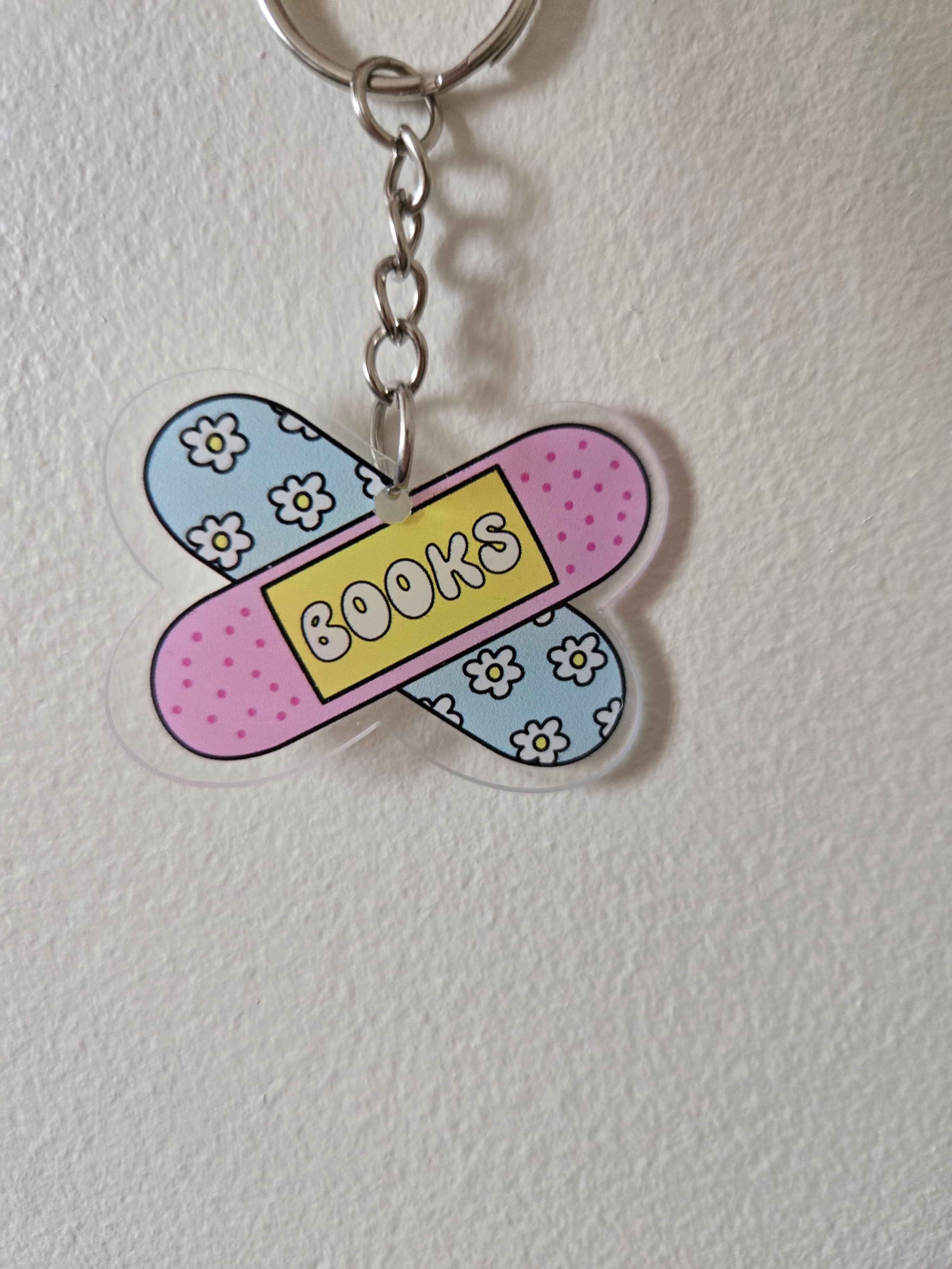 Book theme acrylic keychains