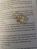 Gold Book Paper Clip Bookmark