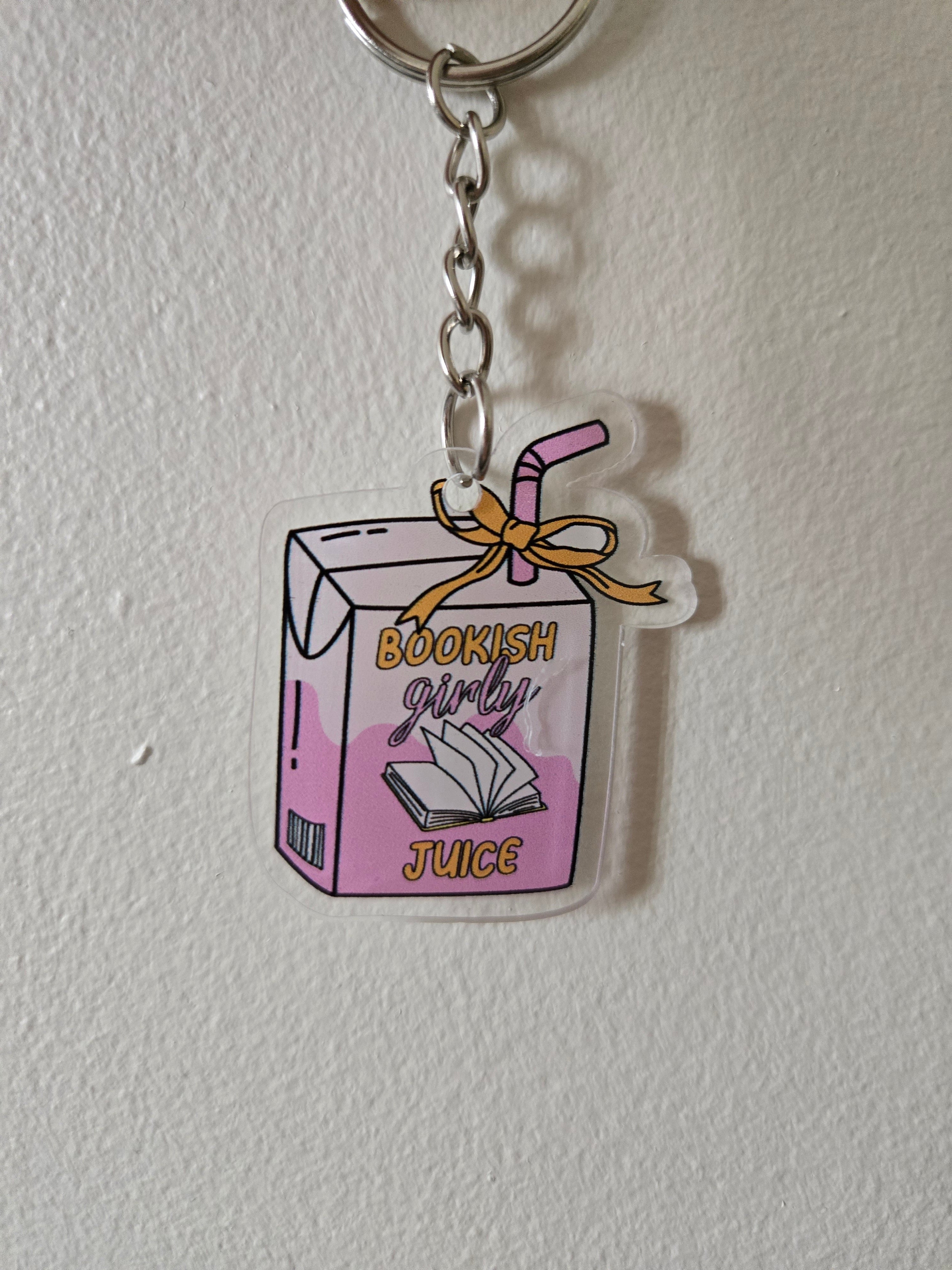 Book theme acrylic keychains