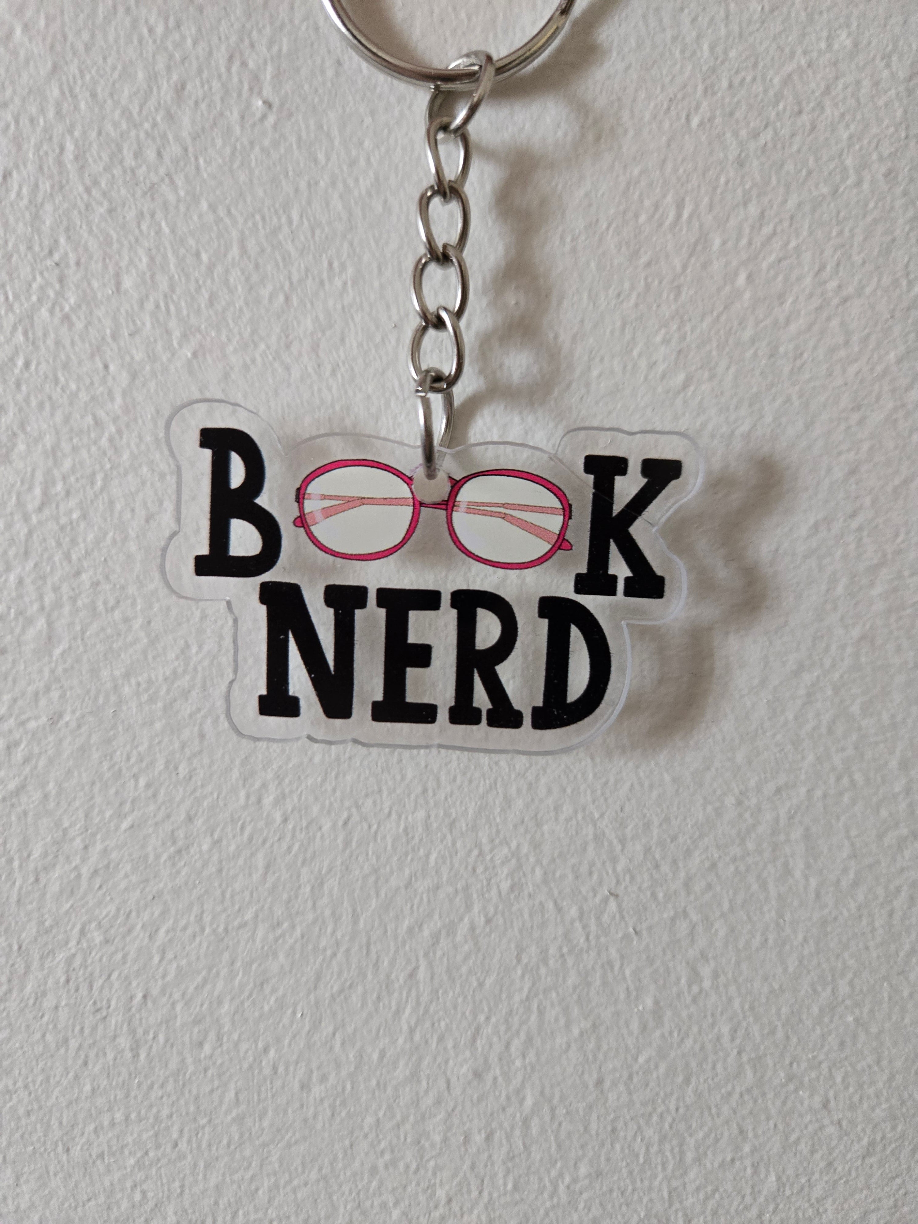 Book theme acrylic keychains